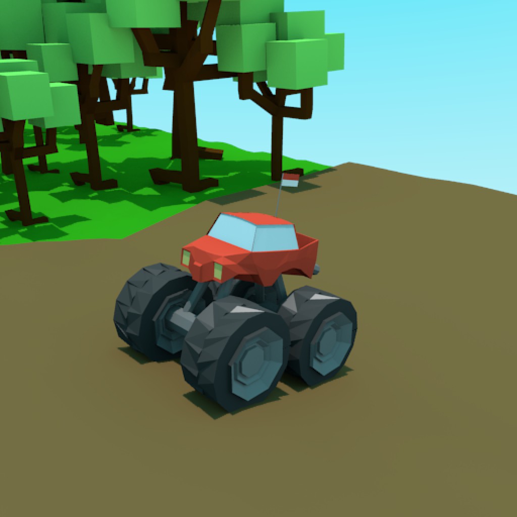 Low Poly Monster Truck preview image 1